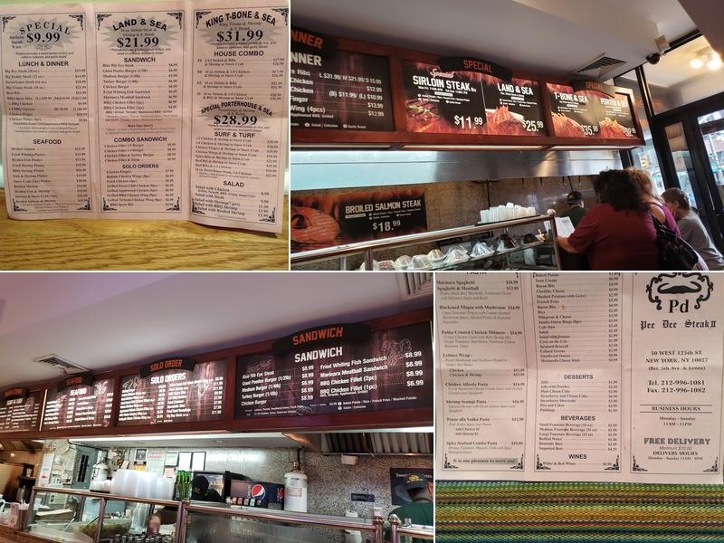 Pee Dee Steak House Menu