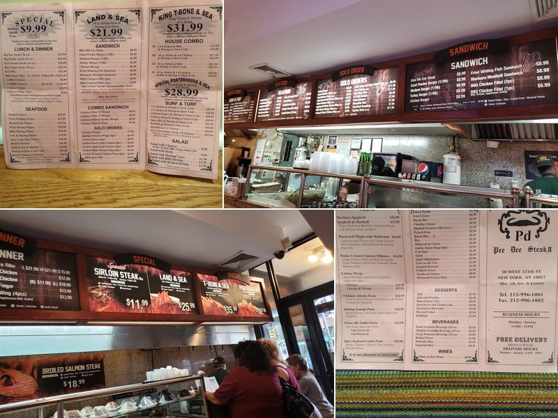 Pee Dee Steak House Menu