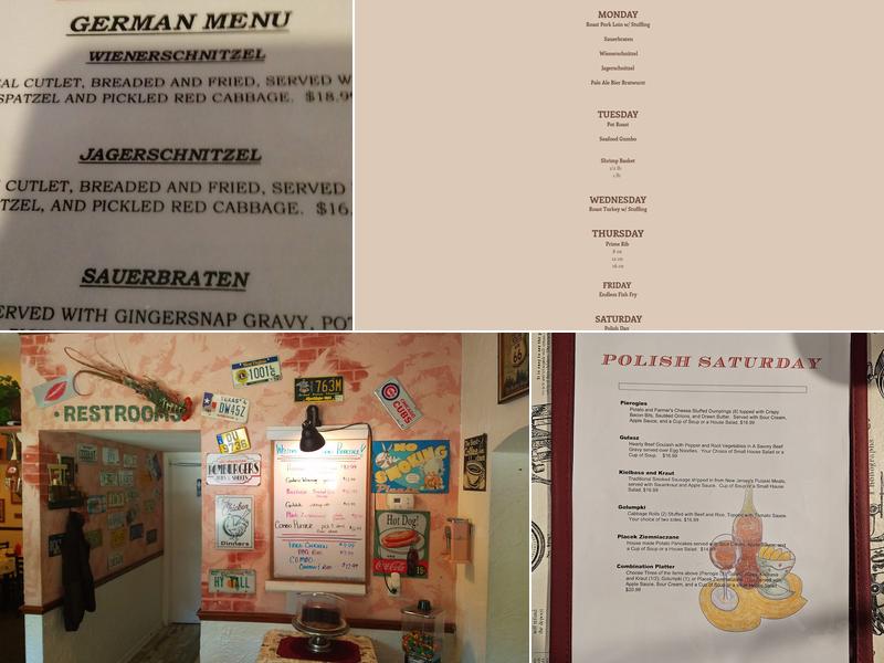 Sebastian's Roadside Restaurant Menu
