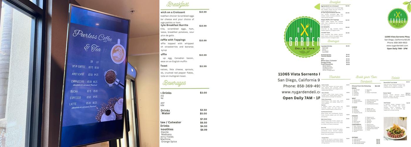 NY Garden Deli & Cafe Menu