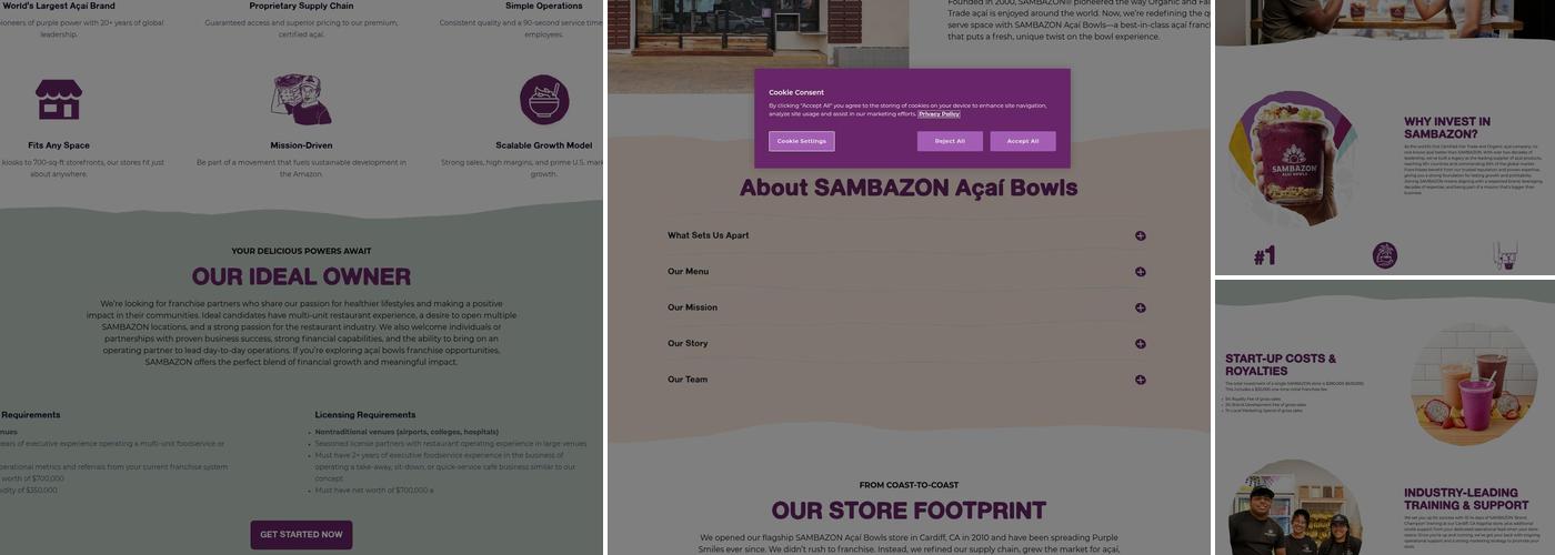SAMBAZON Açaí Bowls Menu