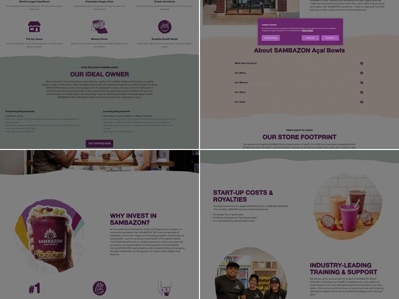 SAMBAZON Açaí Bowls Menu