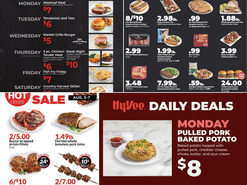 Hy-Vee Bakery Menu