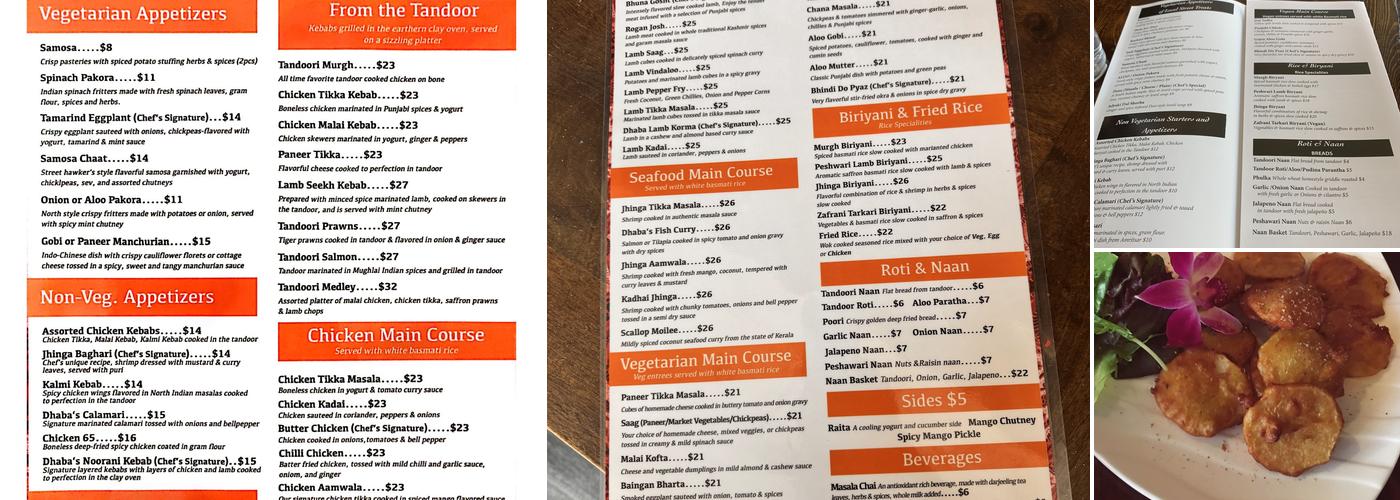 Downtown Dhaba Menu