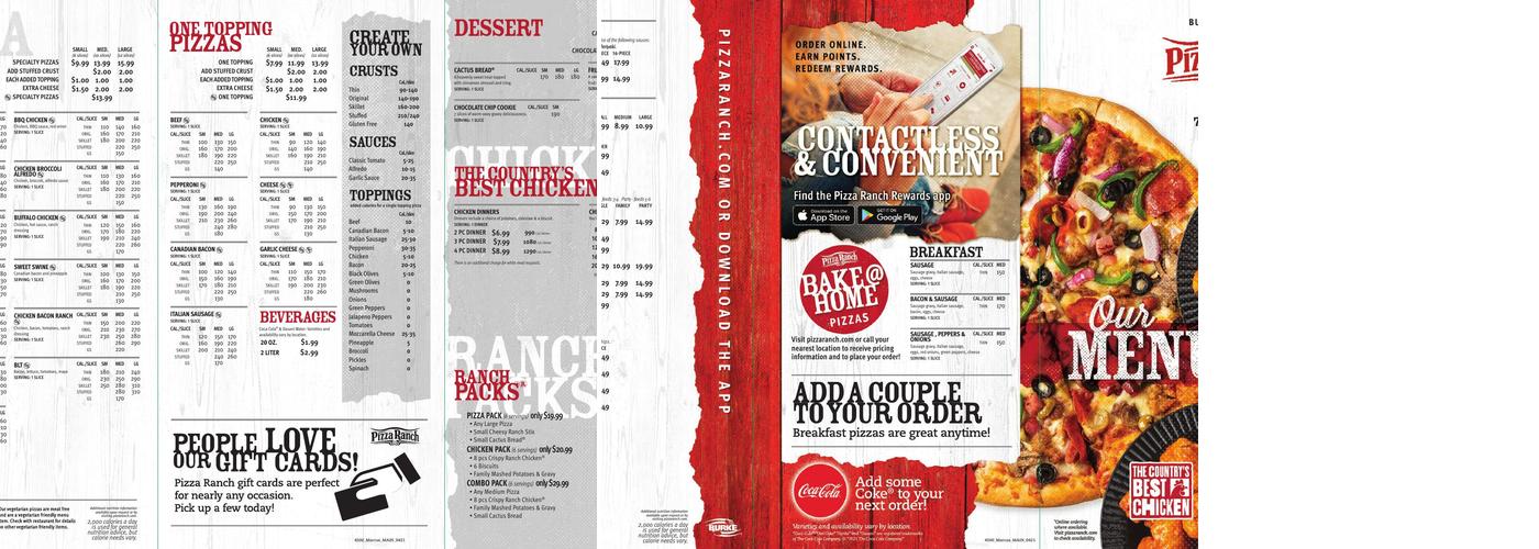 Pizza Ranch Menu