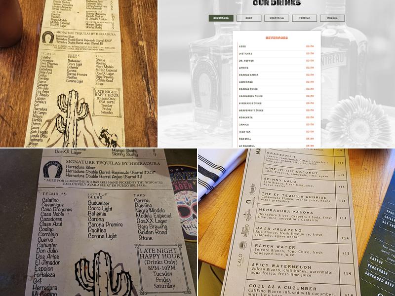 En Fuego Cantina & Grill Menu