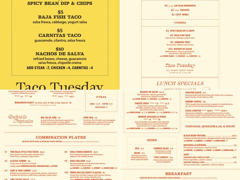 Las Olas Menu