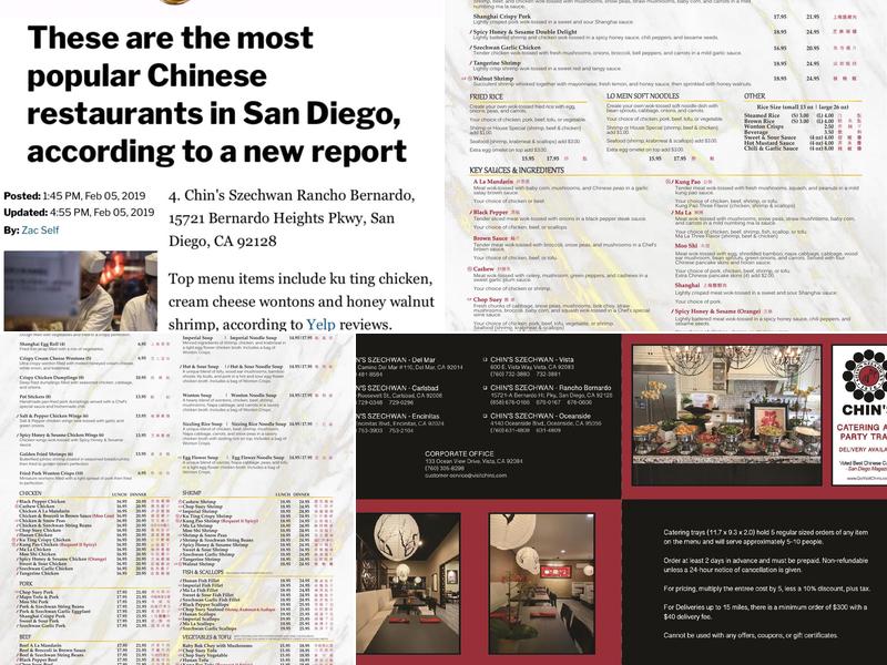 Chin's Szechwan - Oceanside Menu