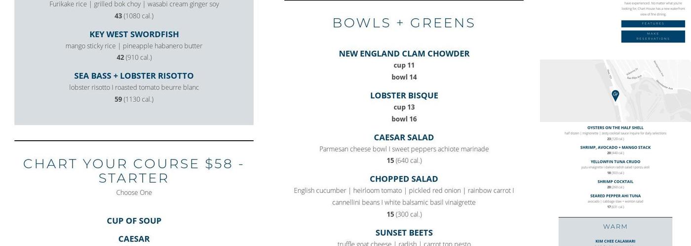 Chart House Menu