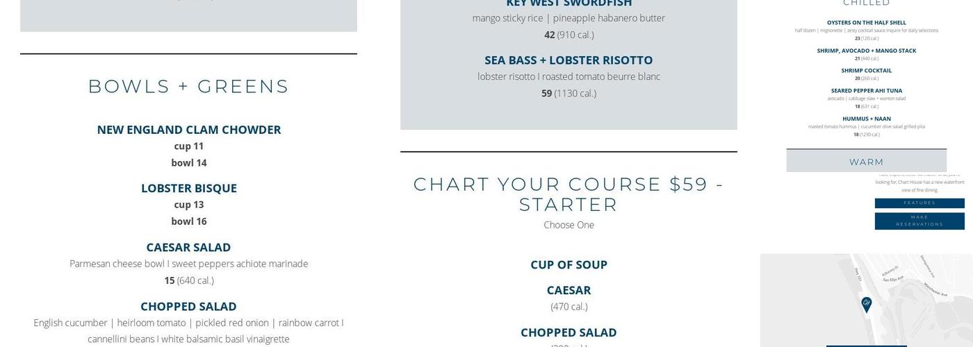 Chart House Menu