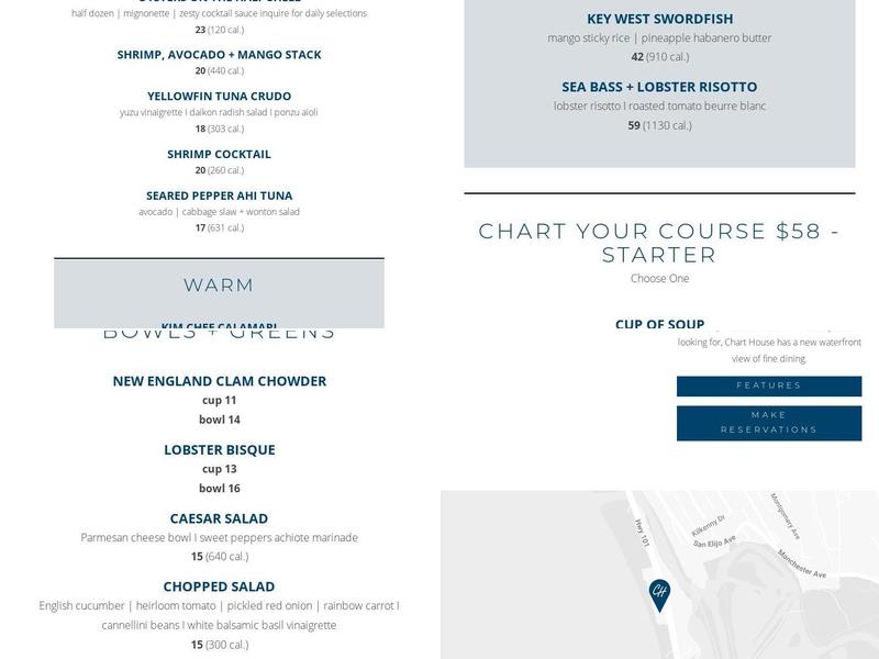 Chart House Menu