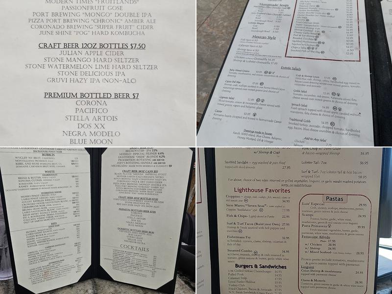 Lighthouse Oyster Bar & Grill Menu