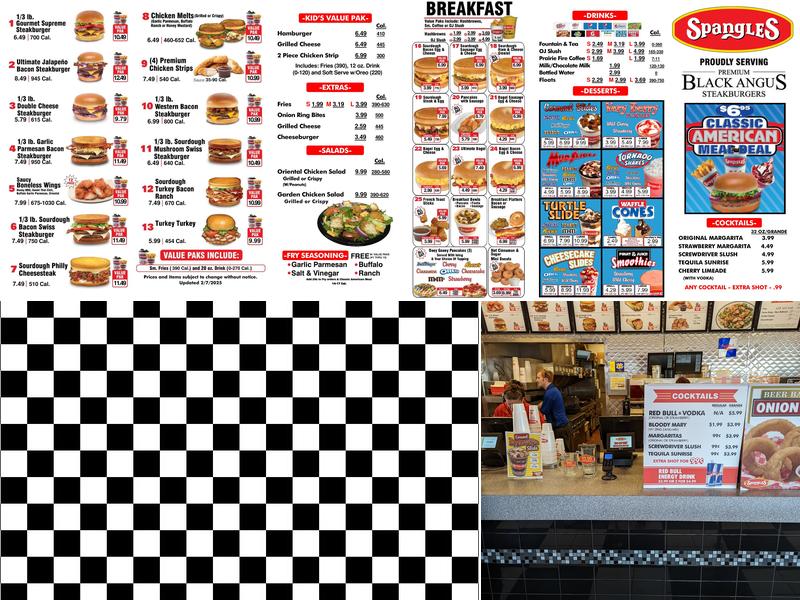 Spangles Menu