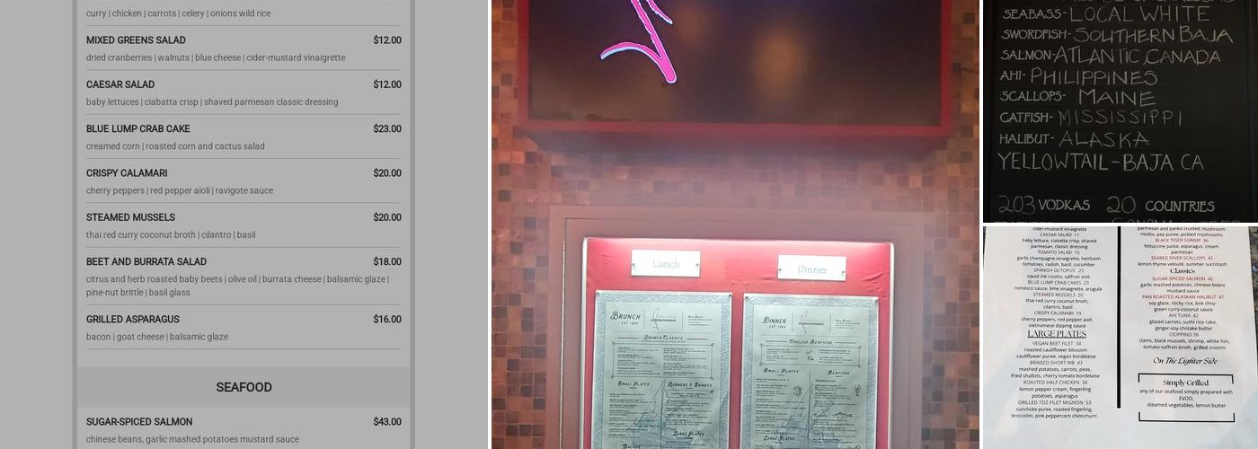 Pacifica Del Mar Menu