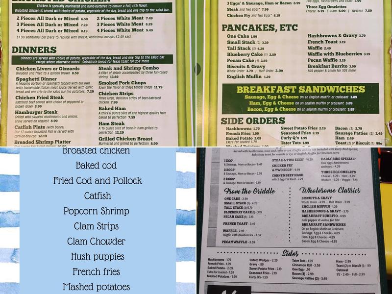 Breck's Green Acres Restaurant Menu
