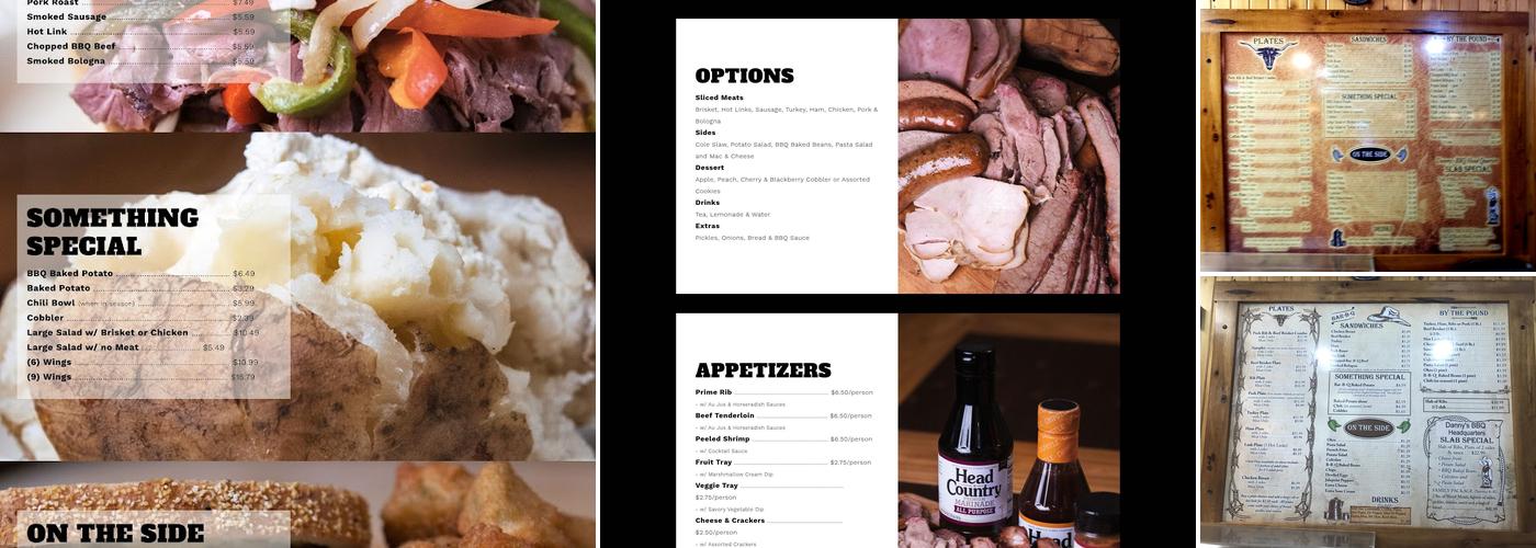 Danny's BBQ Head Quarters Menu