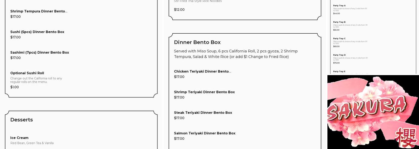 Sakura Menu