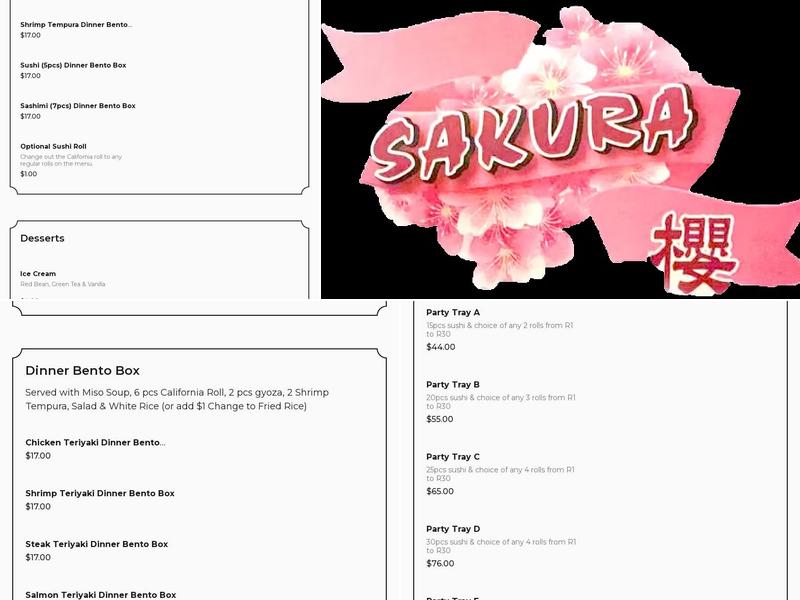 Sakura Menu
