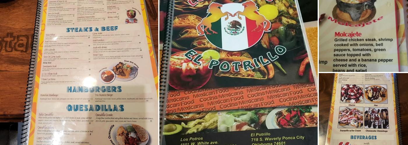 El Potrillo Menu