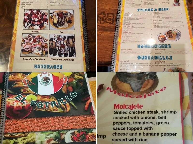 El Potrillo Menu