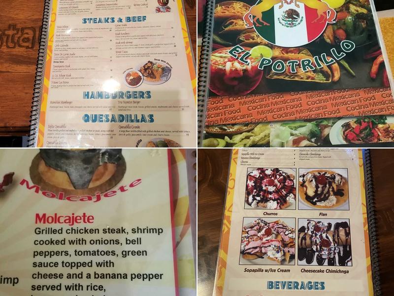 El Potrillo Menu