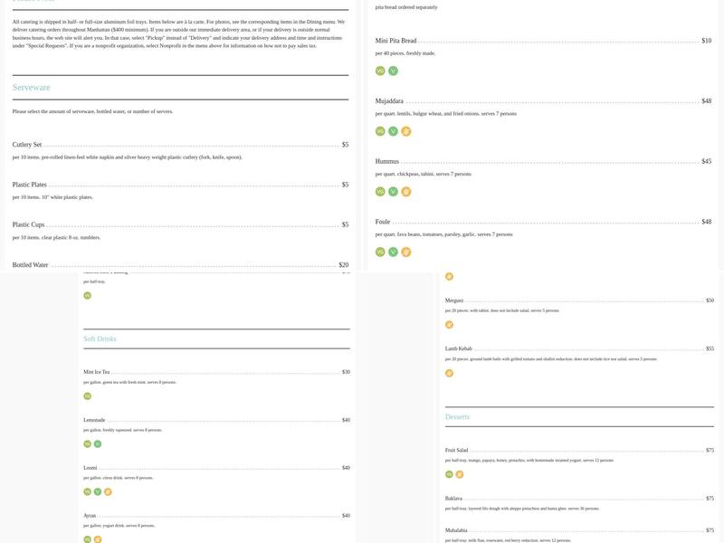 Moustache Pitza Menu