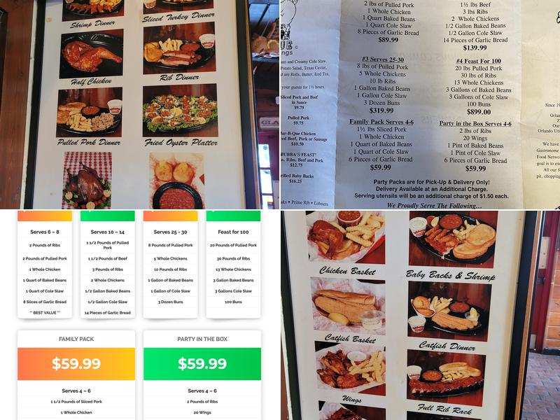 Bubbalou's Bodacious Bar-B-Que - Altamonte Springs Menu