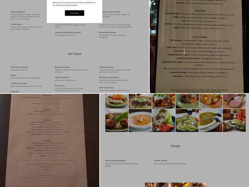 Santiago's Bodega Menu