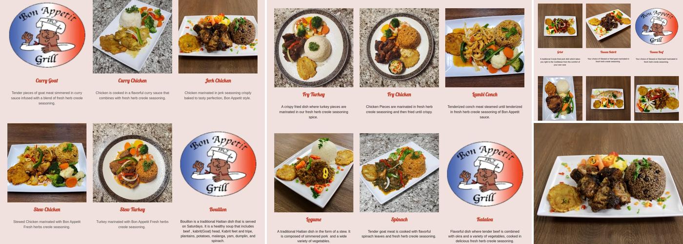 Bon Appetit Grill Menu