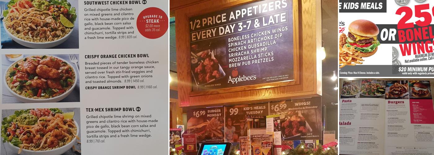 Applebee's Grill + Bar Menu