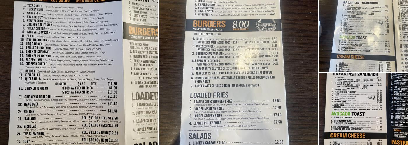 Java Day Cafe Menu
