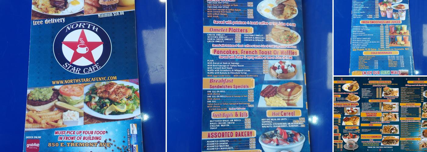 North Star Cafe. Menu