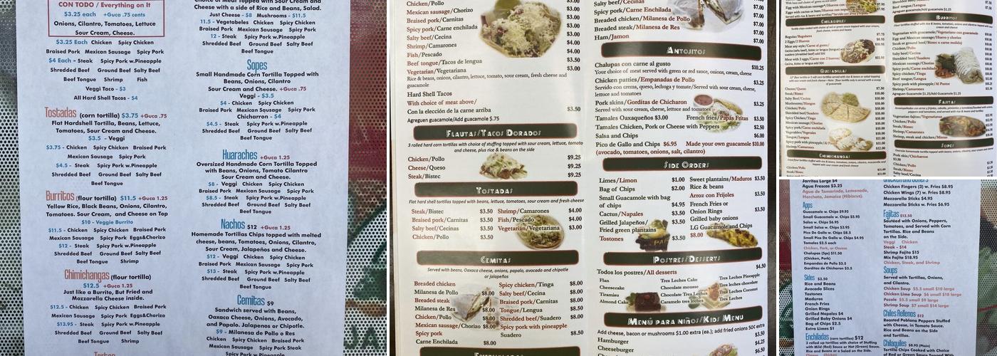 Taqueria Lupita Menu