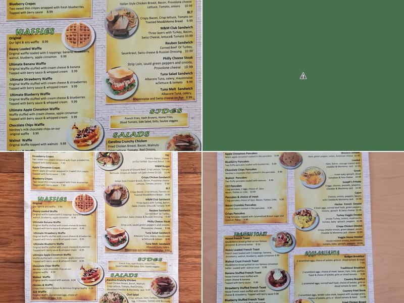 Max & Meme Café Menu