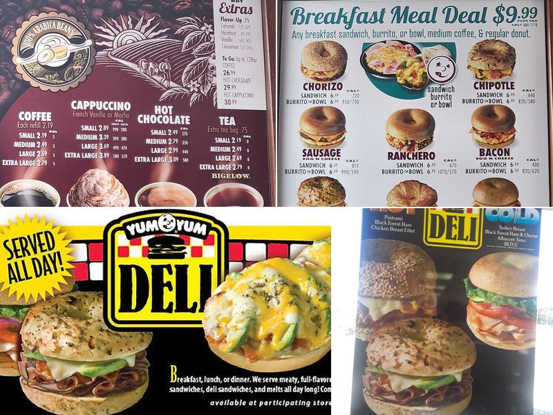 Yum Yum Donuts Menu