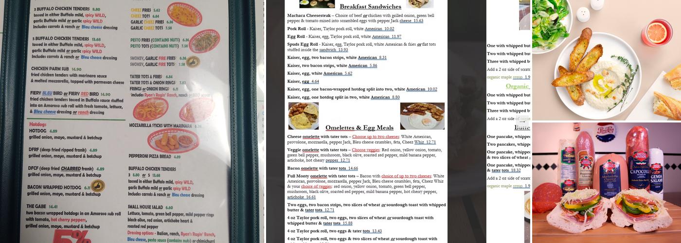 Giorgino's Menu