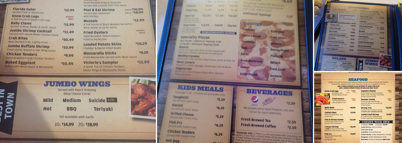 Victorio's Oyster Bar & Grille / Longwood Menu