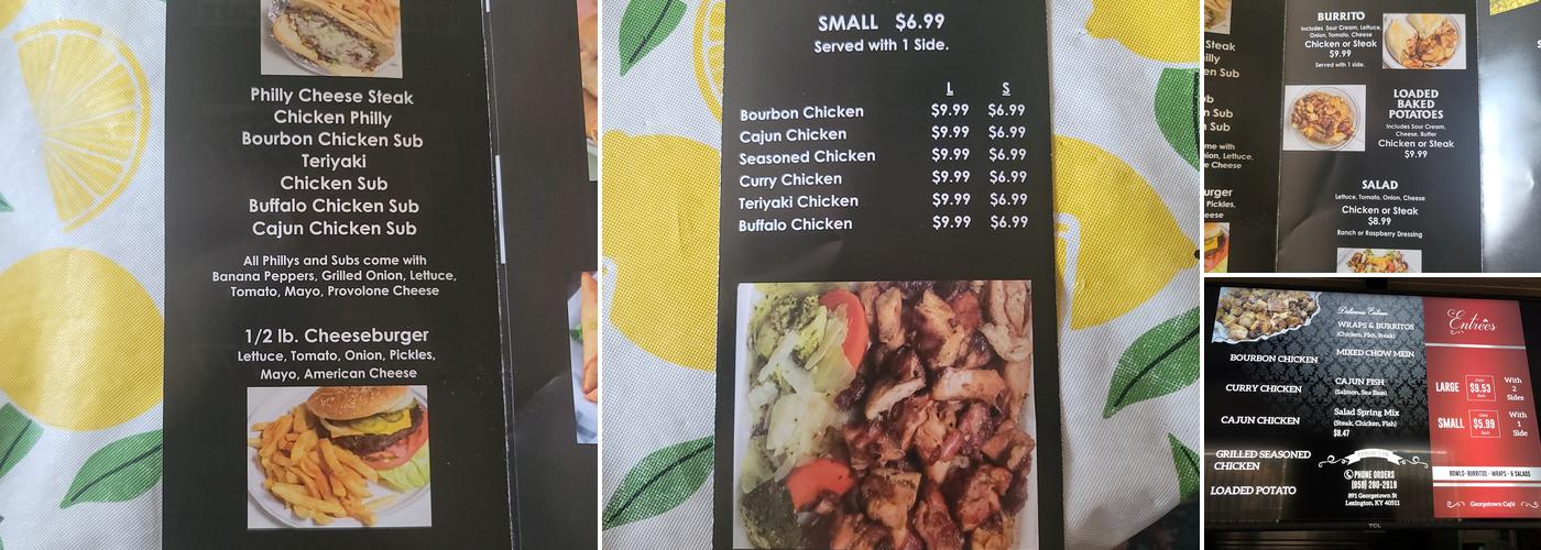 Georgetown cafe 1 Menu