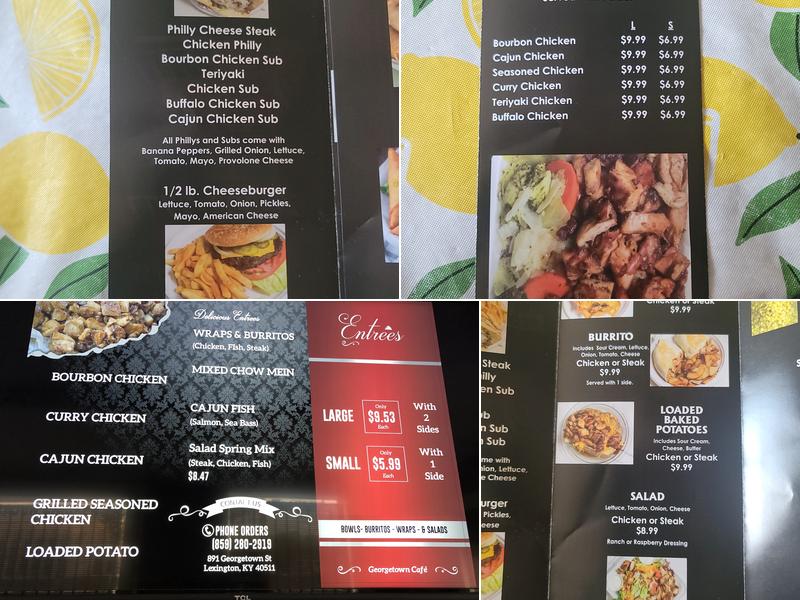Georgetown cafe 1 Menu