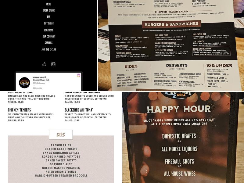 Copper River Grill Menu