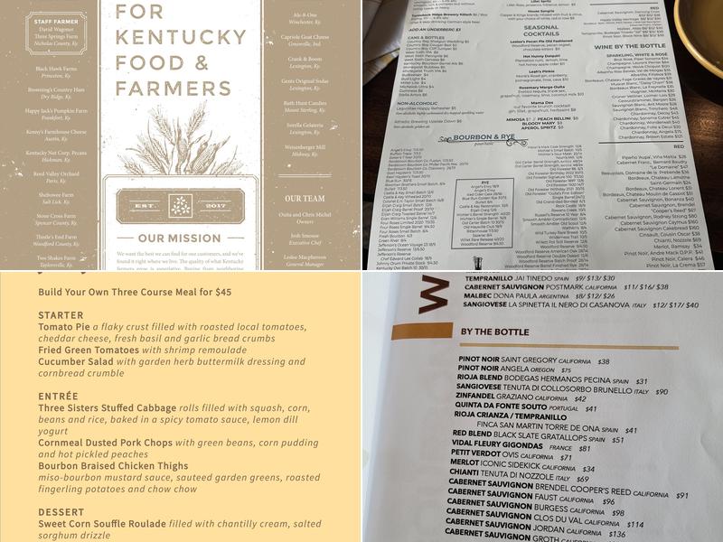 Honeywood Restaurant Menu