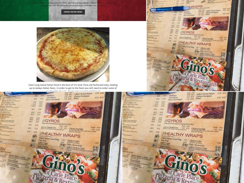 Gino's of Carle Place Pizzeria and Restaurant Menu