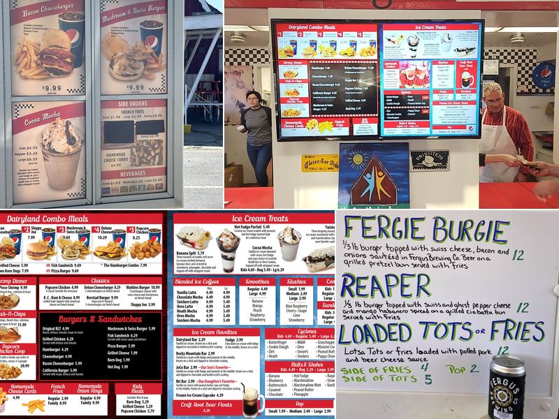 Dairyland Menu