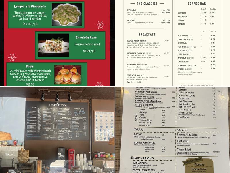 Buenos Aires Bakery & Cafe Menu