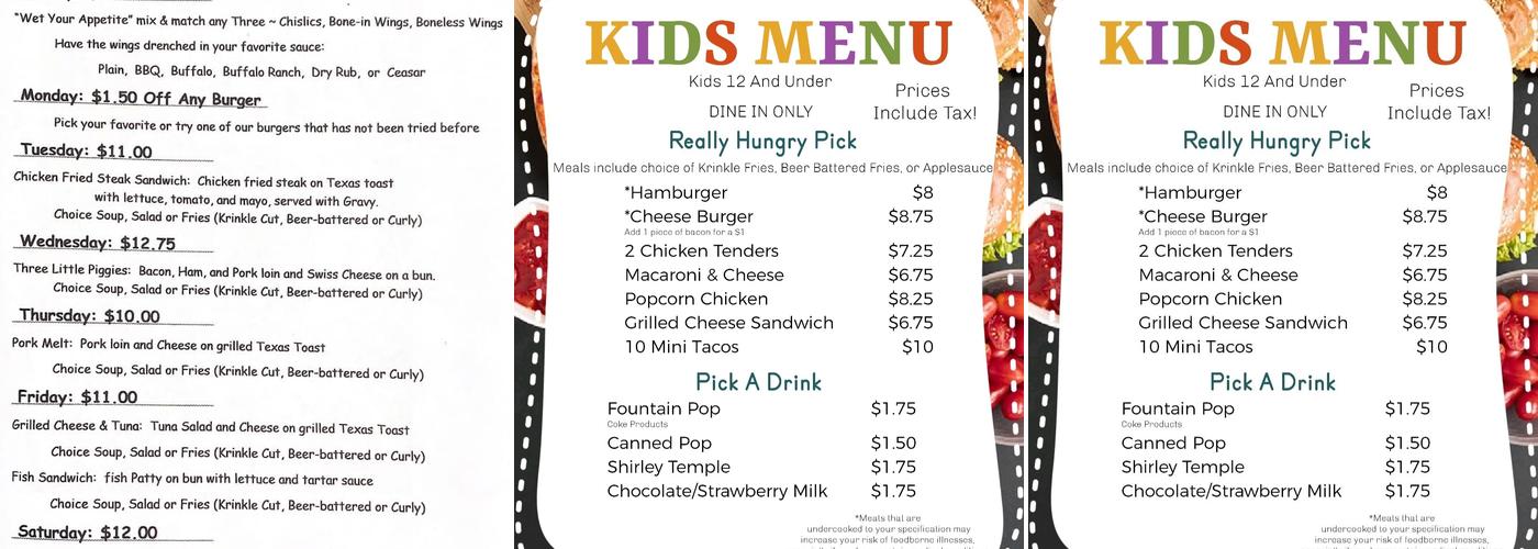 Texas Crossing Bar & Grill' Menu