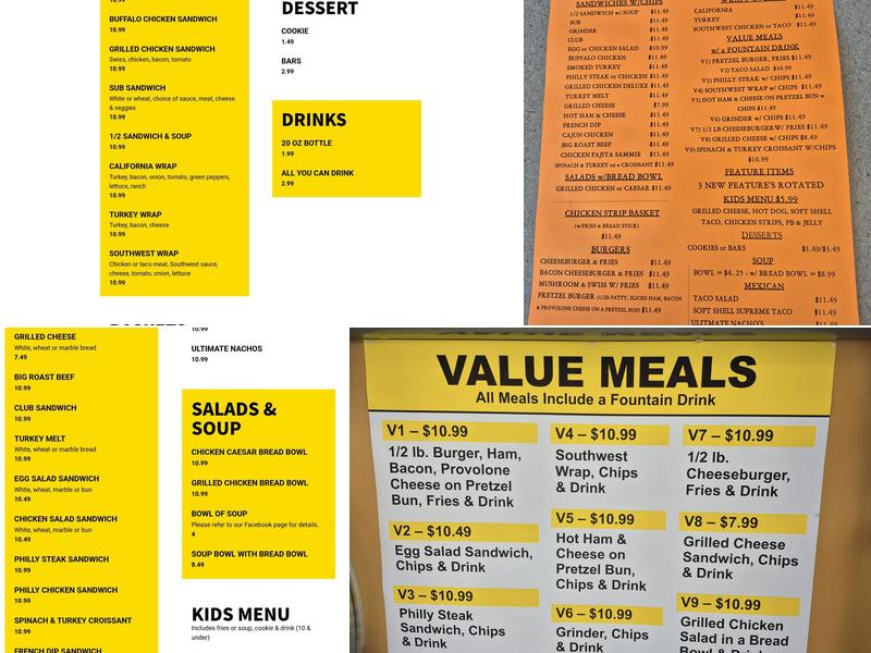 Wahpeton Deli Menu
