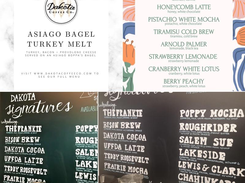 Dakota Coffee Co Menu