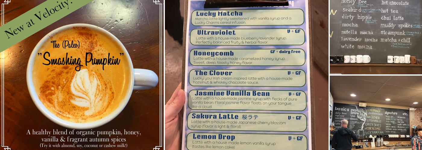 Velocity Bike & Bean Menu