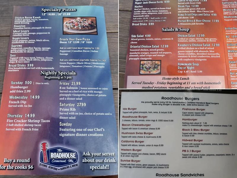 The Roadhouse Menu