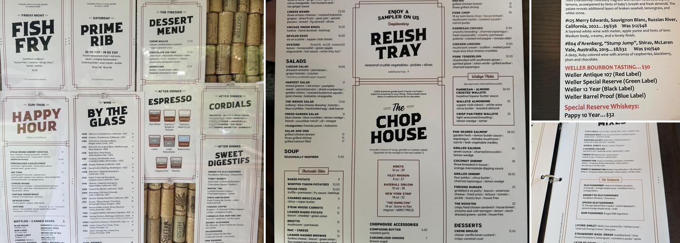 The Fireside Menu